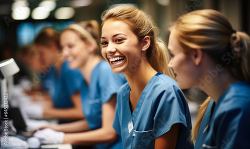 Med School Moments: Candid Capture of Nursing Students at College