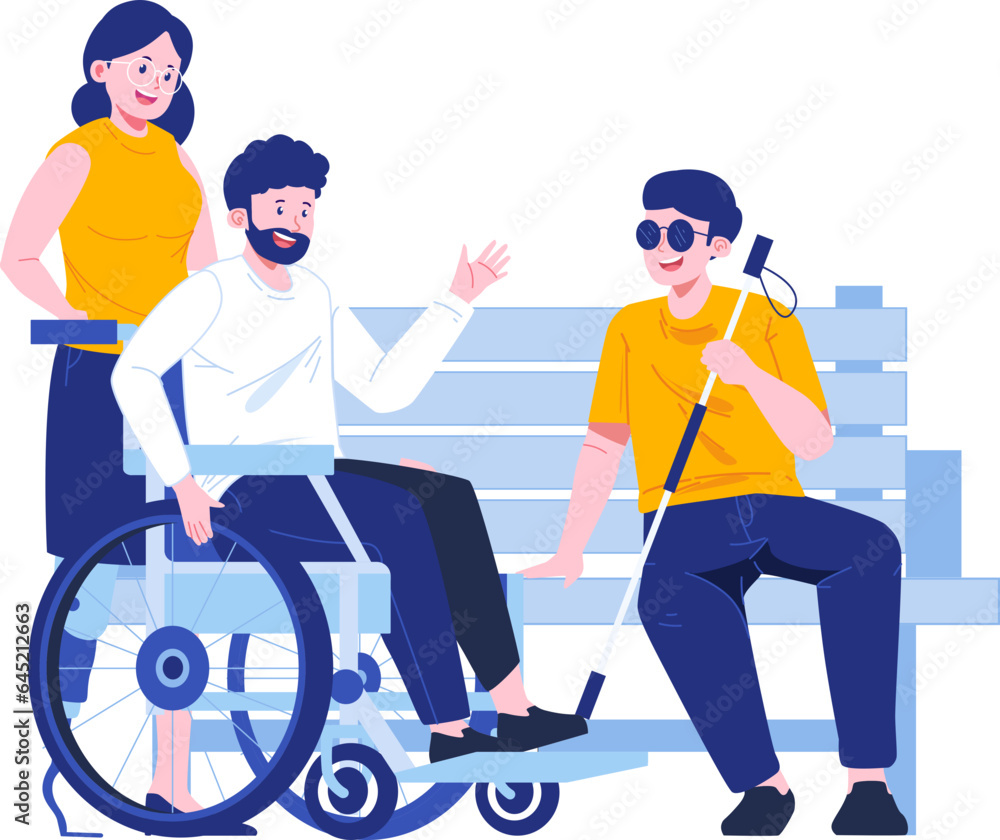 Disabilities Character Illustration Disabilities Character Illustration