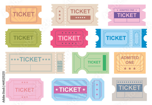 retro movie ticket design element