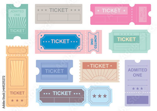 retro movie ticket design element