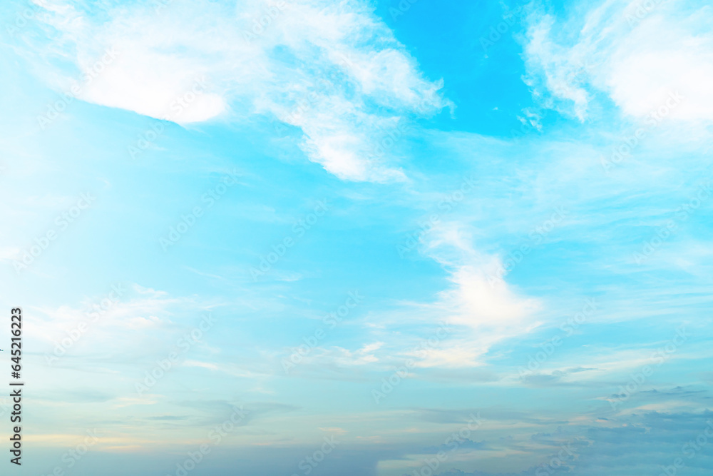 Cloudy Blue sky at sunset. Gradient color. Sky texture, abstract nature background in Patong Phuket Thailand