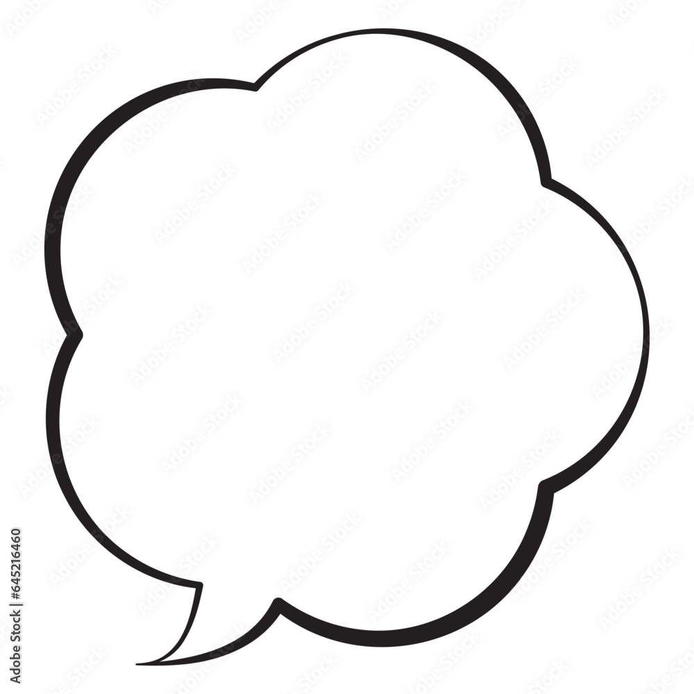 吹き出しのイラスト8【手描き風】