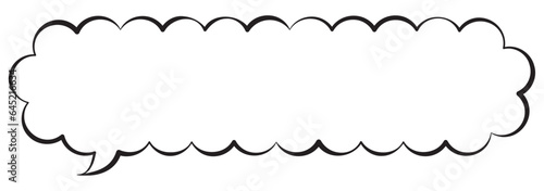 吹き出しのイラスト11【手描き風】