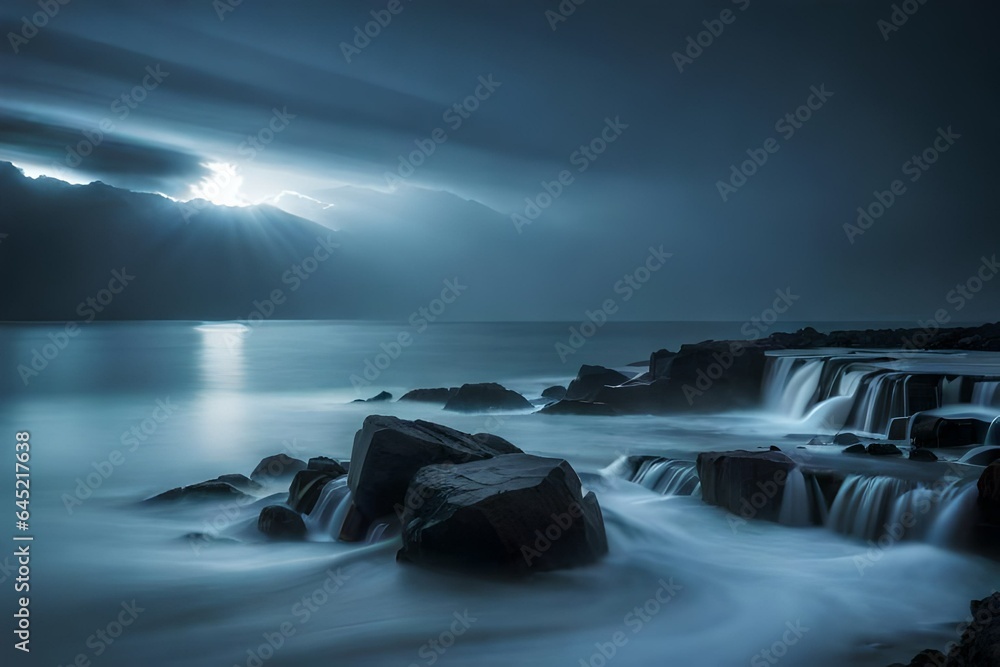 Fototapeta premium falls in the night