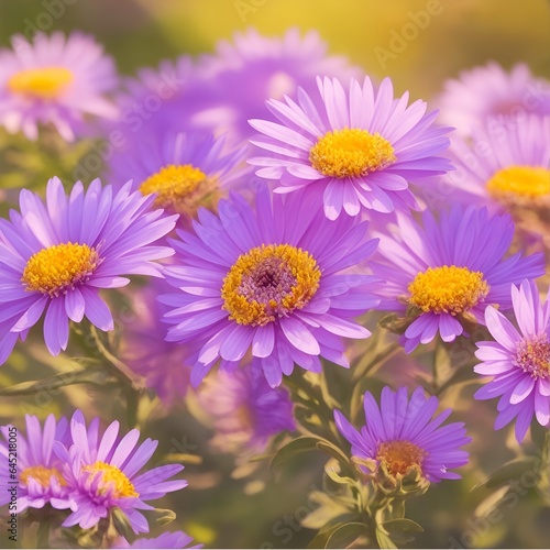 Wondrous Aster  Blossom photograph background