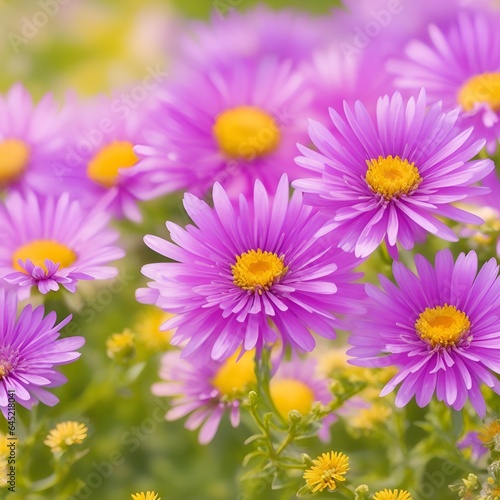 Wondrous Aster  Blossom photograph background