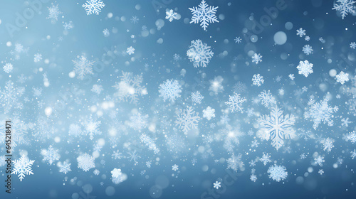 Snowflake on blue background.