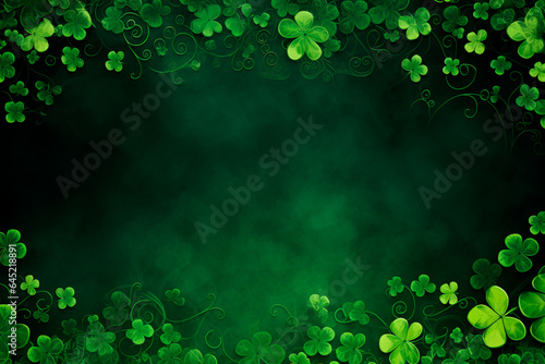 St. patrick's day clover background wallpaper. Background with free space for text.
