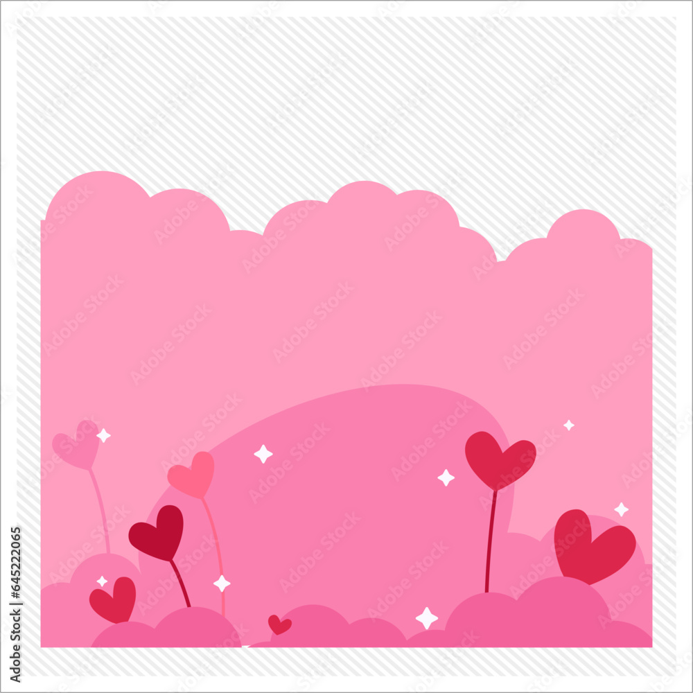 valentine card with hearts