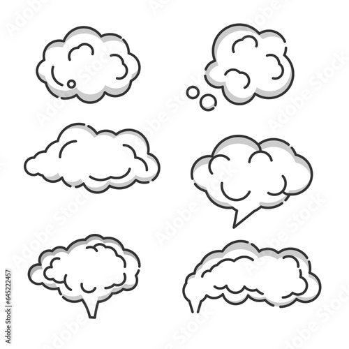 carbon dioxide cloud icon flat design isolated on white background