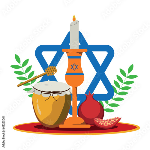 yom kippur traditional illustration