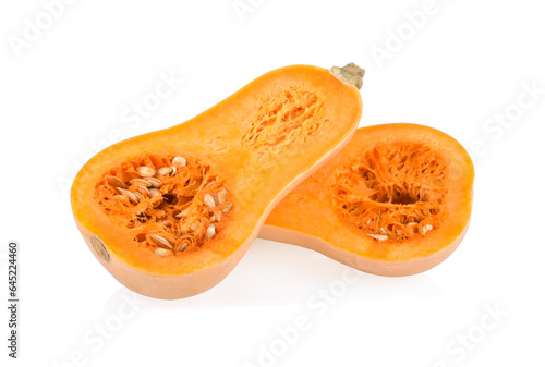 butternut squash isolated on white background.