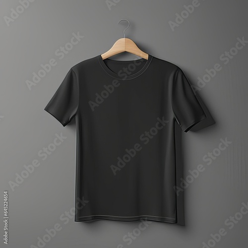 Mockup clothing black t-shirt blank apparel