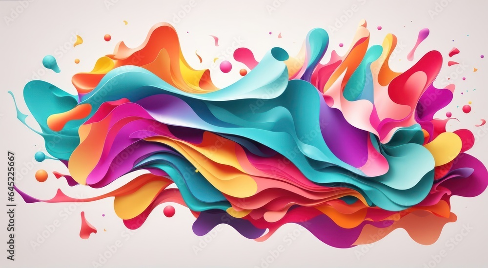 Abstract Shape Gradient Colorful Background