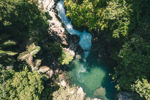 Aerial Photo Lubuak Ngalauan Waterfall or known as Sarasah Lubuak Rantiang photo