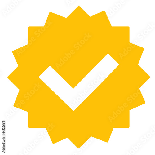 yellow verify check icon