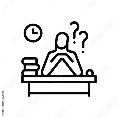 Black line icon for considers 
