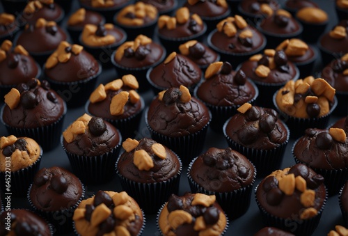 lots of chocolate Muffins.can used background and banner.