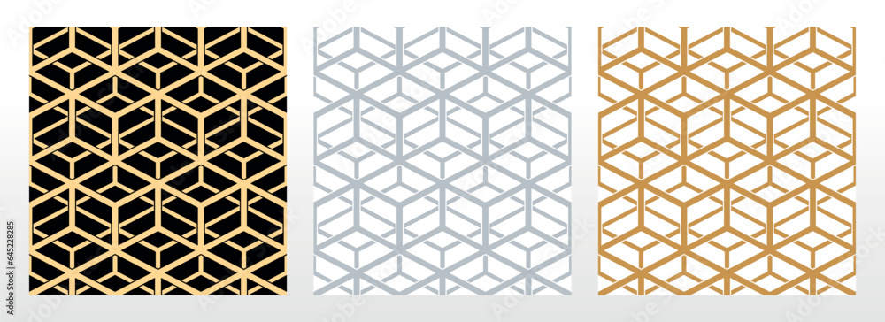 Set of abstract geometric patterns. Seamless vector backgrounds. Colored ornaments Graphic modern patterns Simple lattice graphic design Set of abstract geometric patterns. Seamless vector backgrounds. Colored ornaments Graphic modern patterns Simple lattice graphic design