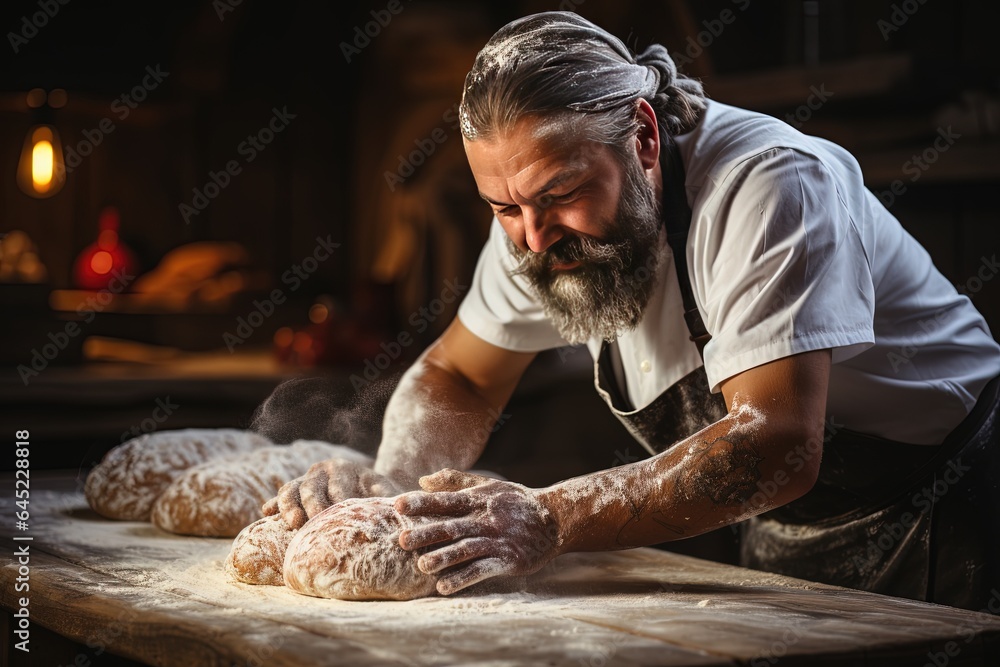 The satisfying process of rolling out dough for a savory pastry creation
