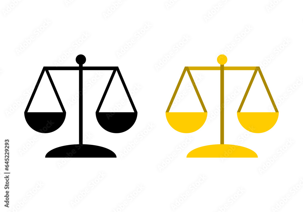 Weight judicial scale law libra icon flat vector icon design Weight judicial scale law libra icon flat vector icon design