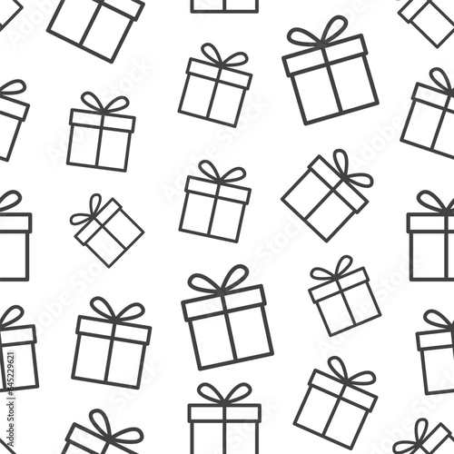 black large and small random gift icon repeating pattern on transparent background suitable for decoration of your design