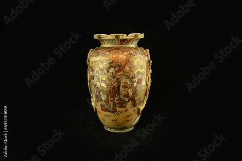 Golden clay vase ceramic
 (ID: 645230689)