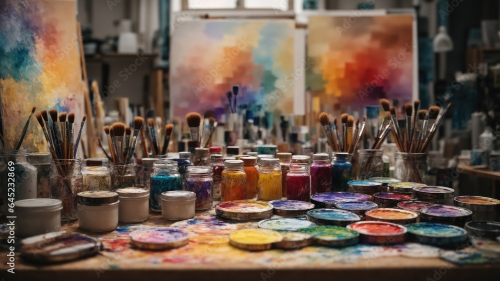 Obraz premium Abstract Colorful Painting Theme Background Wallpaper