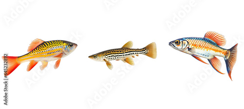 tropical danios fish illustration aquarium freshwater, pet underwater, aquatic nature tropical danios fish photo