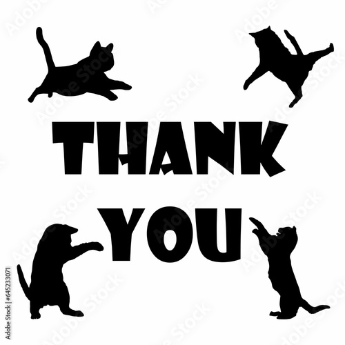 Photography Thank you with a cat theme