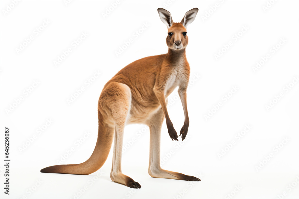 a kangaroo standing on its hind legs a kangaroo standing on its hind legs