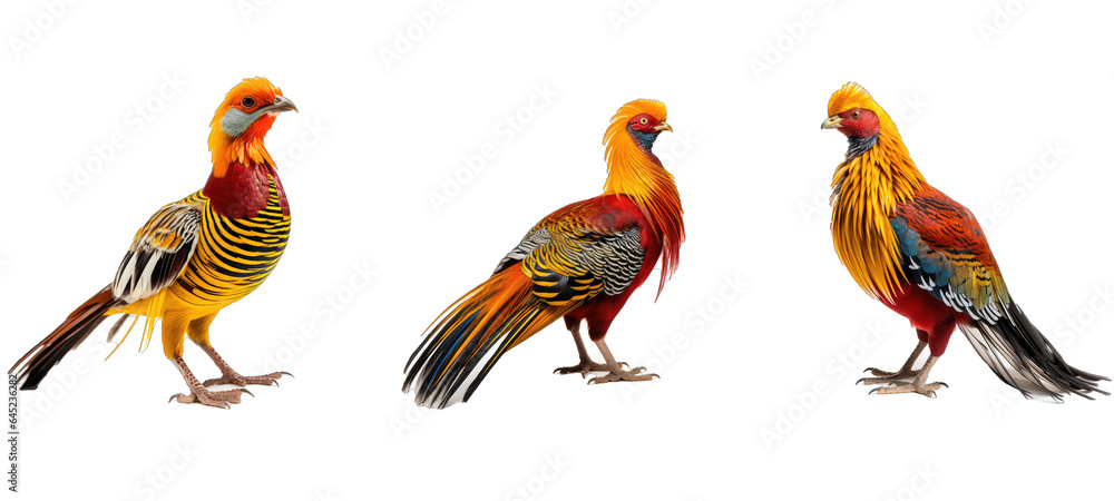 Obraz premium green golden pheasant illustration birds decoration, wild animals, animal bird green golden pheasant