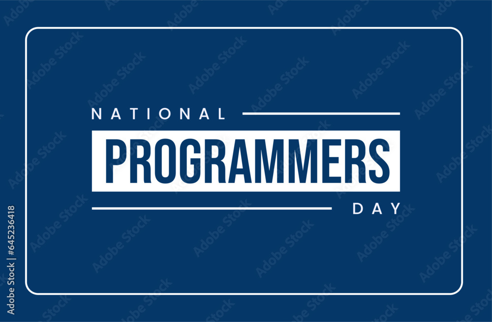 Programmers Day Holiday concept. Template for background, banner, card, poster, t-shirt with text inscription