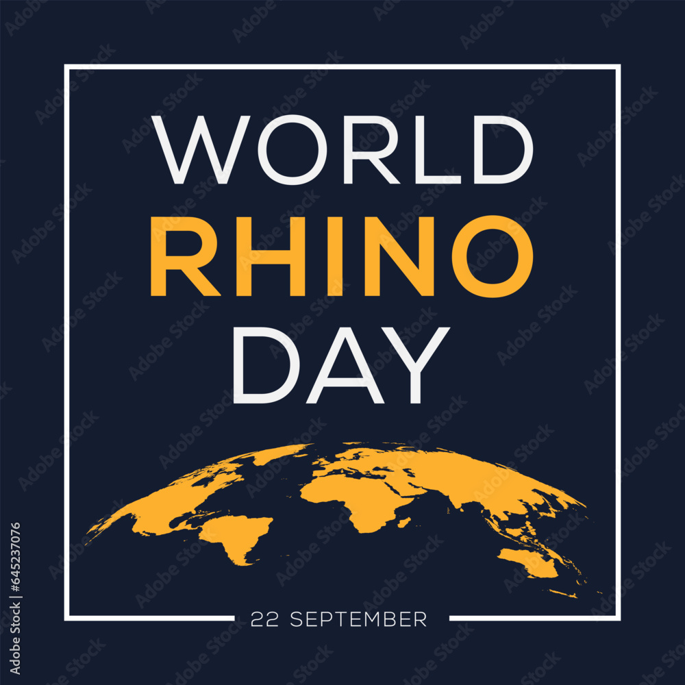 World Rhino Day, held on 22 September.