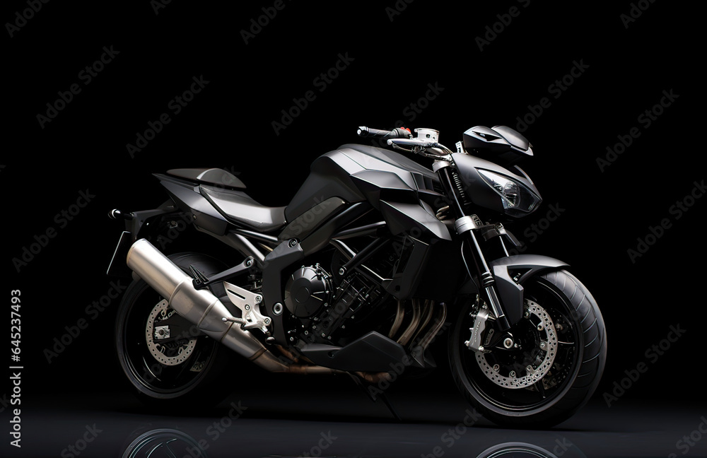 3D render of motorcycle wiht a black background 3D render of motorcycle wiht a black background
