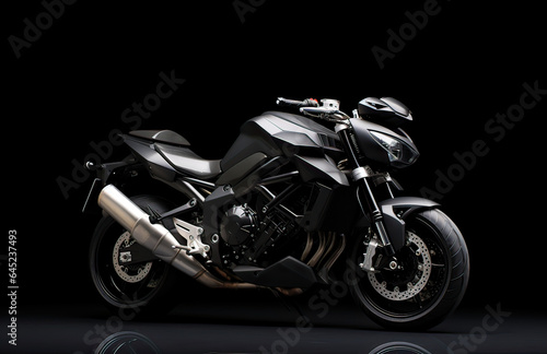 3D render of motorcycle wiht a black background