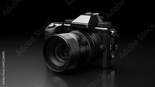 3D render of camera wiht a black background