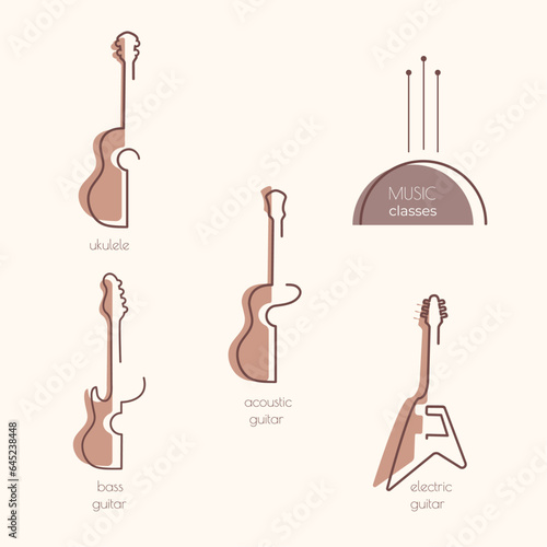 Music Instrument Set of Logos