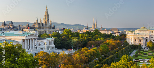 Parlament, Rathaus, Burgtheater, Volksgarten, Ringstrasse, 1. Bezirk, Wien, Österreich