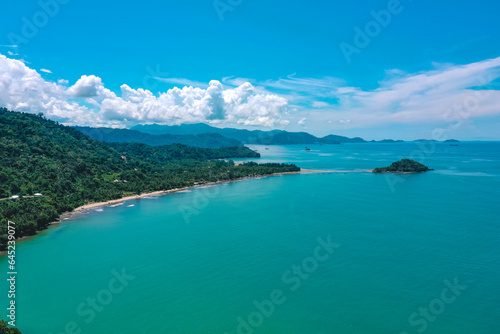 beautiful view of the road to a beach tourist spot "Air Manis"