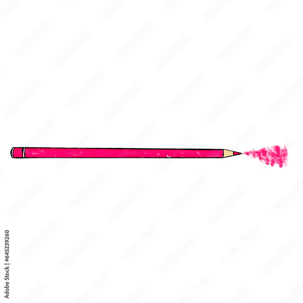 High-quality pencil PNG illustration of pink color High-quality pencil PNG illustration of pink color