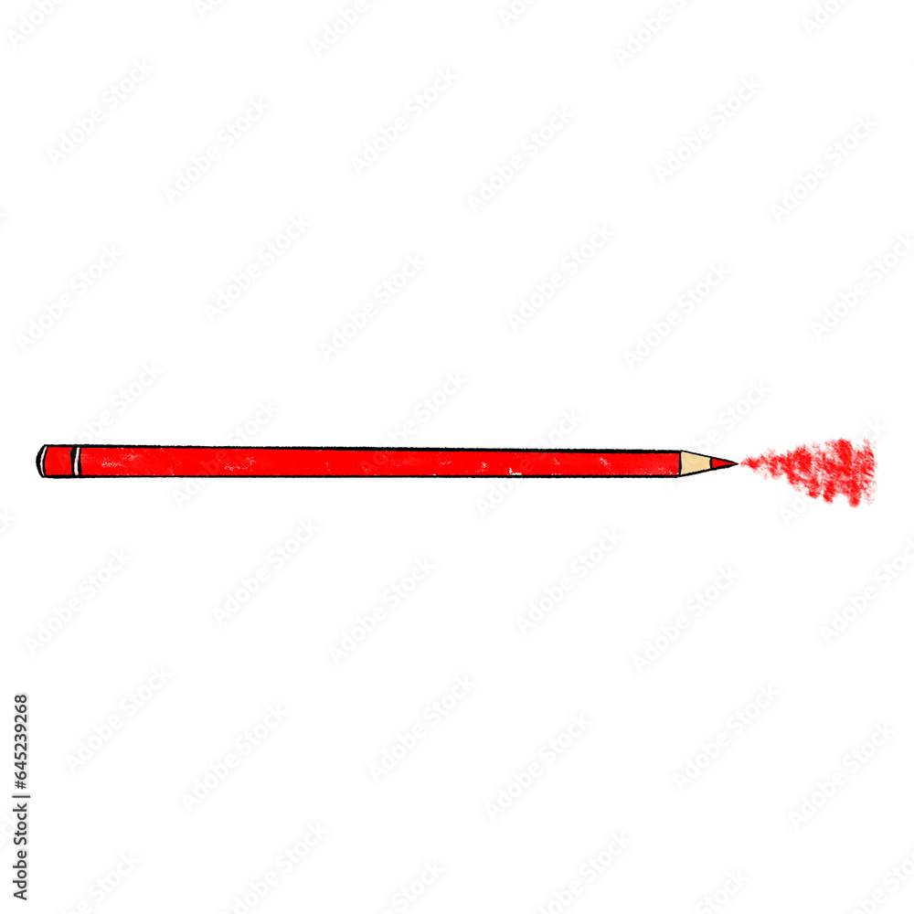 High-quality pencil PNG illustration of red color High-quality pencil PNG illustration of red color