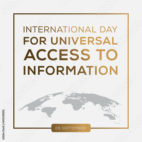 International Day for Universal Access to Information  held on 28 September.