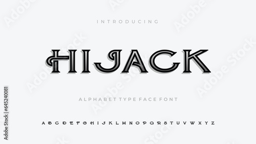 Bold Gradient Alphabet typography font Vector Typeface 