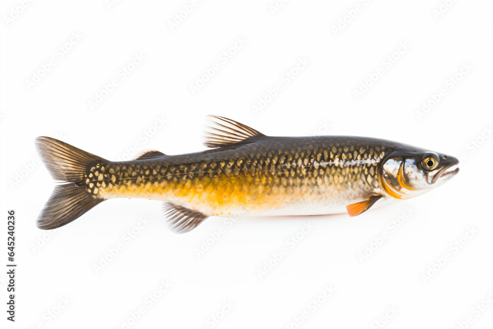 Fototapeta premium a fish that is laying down on a white surface