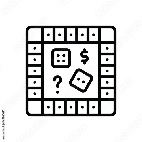 Black line icon for monopoly 