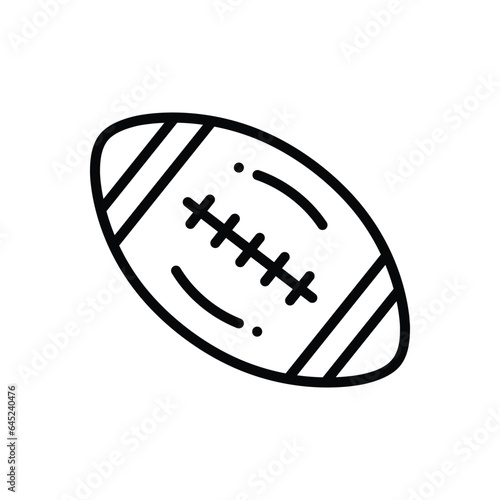 Black line icon for rugby  photo