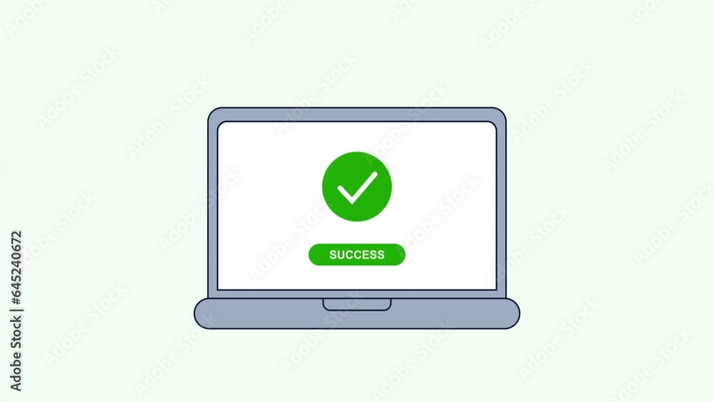 Payment Animation On Laptop Screen HD Payment Animation On Laptop Screen HD