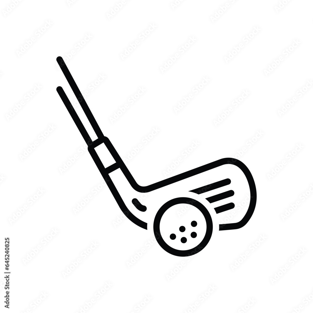 Black line icon for golf Black line icon for golf