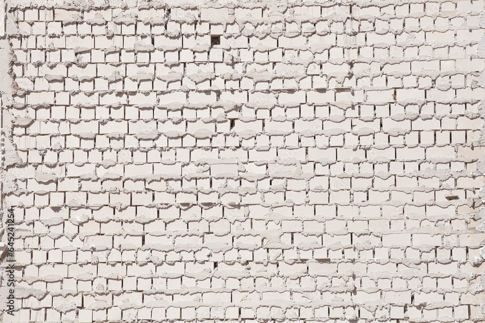 Weiße Backsteinmauer, Hintergrund, Textur, Deutschland Weiße Backsteinmauer, Hintergrund, Textur, Deutschland